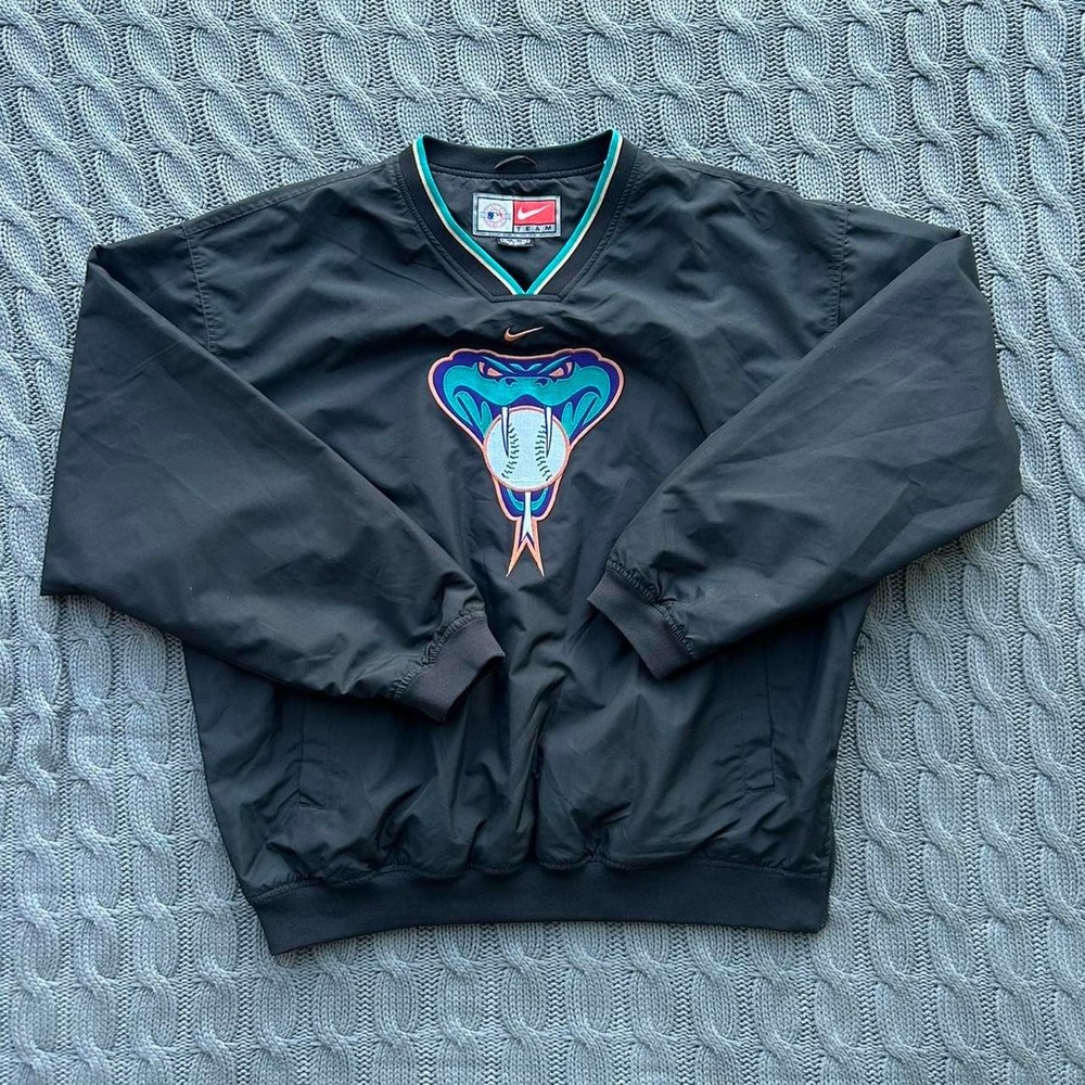 Arizona Diamondbacks V-Neck Windbreaker Pullover Jacket Size XL